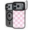 Pink and White Checkerboard iPhone 17 Pro Max Kickstand Case