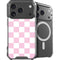 Pink and White Checkerboard iPhone 17 Pro Max MagSafe Case