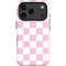 Pink and White Checkerboard iPhone 17 Pro Max Magsafe Impact Case