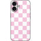 Pink and White Checkerboard iPhone 17 Skin