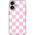 Pink and White Checkerboard iPhone 17 Skin