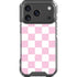 Pink and White Checkerboard iPhone 18 Pro Clear Case