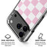 Pink and White Checkerboard iPhone 18 Pro Clear Case