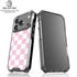 Pink and White Checkerboard iPhone 18 Pro Clear Case