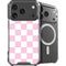 Pink and White Checkerboard iPhone 18 Pro MagSafe Case