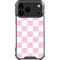 Pink and White Checkerboard iPhone 18 Pro Max Clear Case