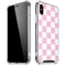 Pink and White Checkerboard iPhone X/XS Clear Case