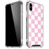 Pink and White Checkerboard iPhone X/XS Clear Case