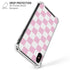 Pink and White Checkerboard iPhone X/XS Clear Case