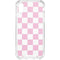 Pink and White Checkerboard iPhone XS Clear Case