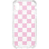 Pink and White Checkerboard iPhone XS Clear Case
