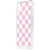 Pink and White Checkerboard iPhone XS Clear Case