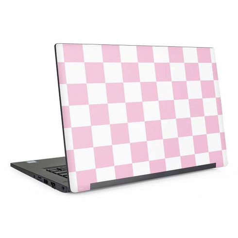 Pink and White Checkerboard Dell Latitude Skin