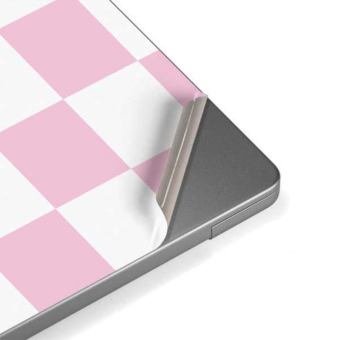 Pink and White Checkerboard Apple MacBook Pro 14-inch Skin