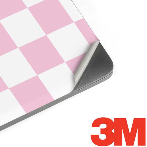 Pink and White Checkerboard MacBook Skins