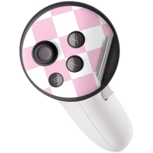 Pink and White Checkerboard Meta Quest 3S Skin