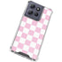 Pink and White Checkerboard Moto G 5G (2025) Clear Case
