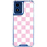 Pink and White Checkerboard Moto G 5G (2024) Clear Case