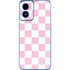 Pink and White Checkerboard Moto G Play 4G (2024) Skin