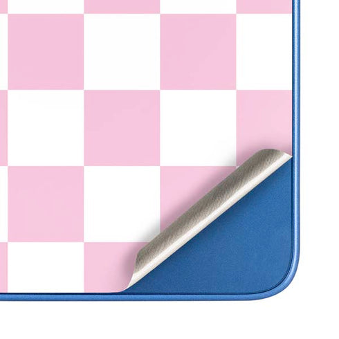 Pink and White Checkerboard Moto G Play 4G (2024) Skin