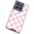 Pink and White Checkerboard Moto G Play 5G (2025) Clear Case