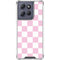 Pink and White Checkerboard Moto G Power 5G (2025) Clear Case