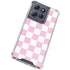 Pink and White Checkerboard Moto G Power 5G (2025) Clear Case