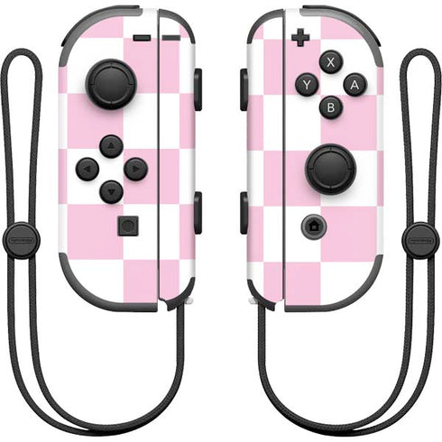 Pink and White Checkerboard Nintendo Skins