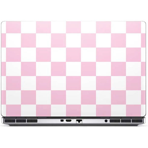 Pink and White Checkerboard Dell Precision Skin