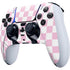 Pink and White Checkerboard PS5 DualSense Edge Pro Controller Skin