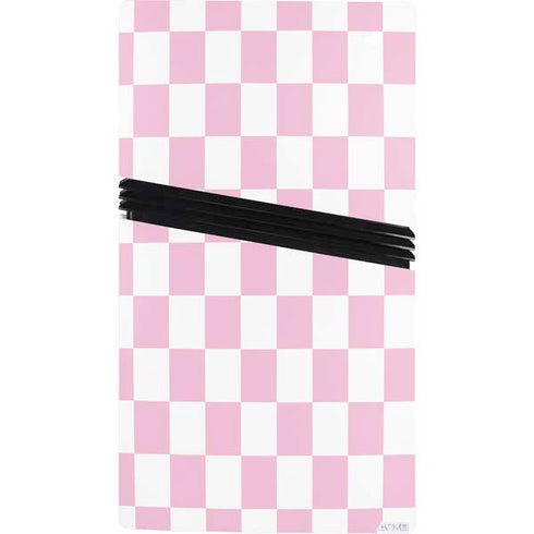 Pink and White Checkerboard PS5 Pro Bundle Skin