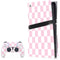 Pink and White Checkerboard PS5 Pro Disk Bundle Skin