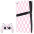 Pink and White Checkerboard PS5 Pro Disk Bundle Skin