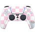 Pink and White Checkerboard PS5 Pro Disk Bundle Skin