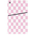 Pink and White Checkerboard PS5 Slim Digital Edition Console Skin