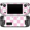Pink and White Checkerboard Steam Deck Handheld Gaming Computer OLED Skin