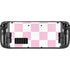 Pink and White Checkerboard Steam Deck Handheld Gaming Computer OLED Skin