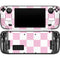 Pink and White Checkerboard Steam Deck Handheld Gaming Computer Skin
