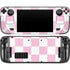 Pink and White Checkerboard Steam Deck Handheld Gaming Computer Skin