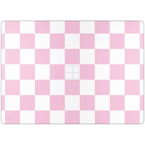 Pink and White Checkerboard Surface Laptop 7 13.8in Skin