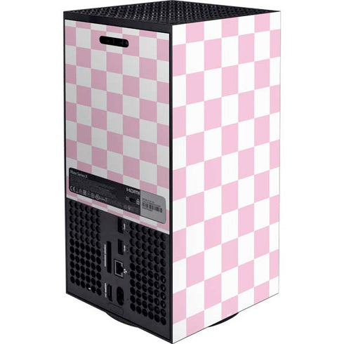 Pink and White Checkerboard Xbox Series X Bundle Skin