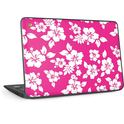 Pink and White HP Chromebook Skin
