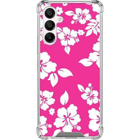 Pink and White Galaxy A16 5G Clear Case
