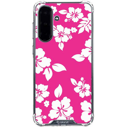Pink and White Galaxy A36 5G Clear Case