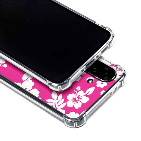 Pink and White Galaxy A36 5G Clear Case