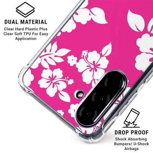 Pink and White Galaxy A36 5G Clear Case
