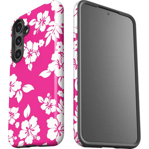 Pink and White Galaxy S25 Impact Case