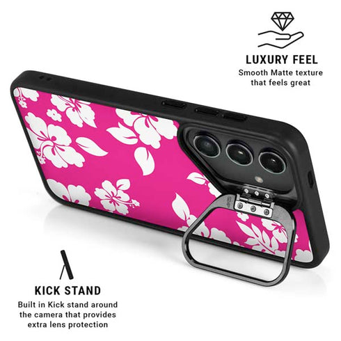 Pink and White Galaxy S25 Kickstand Case