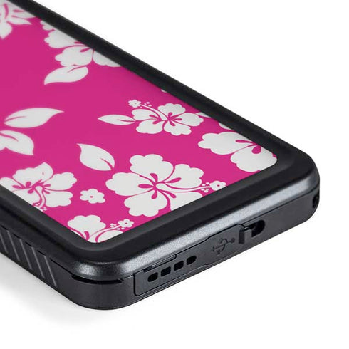 Pink and White Galaxy S24 Plus Waterproof Case