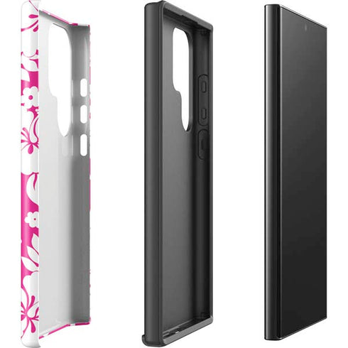 Pink and White Galaxy S25 Ultra Impact Case